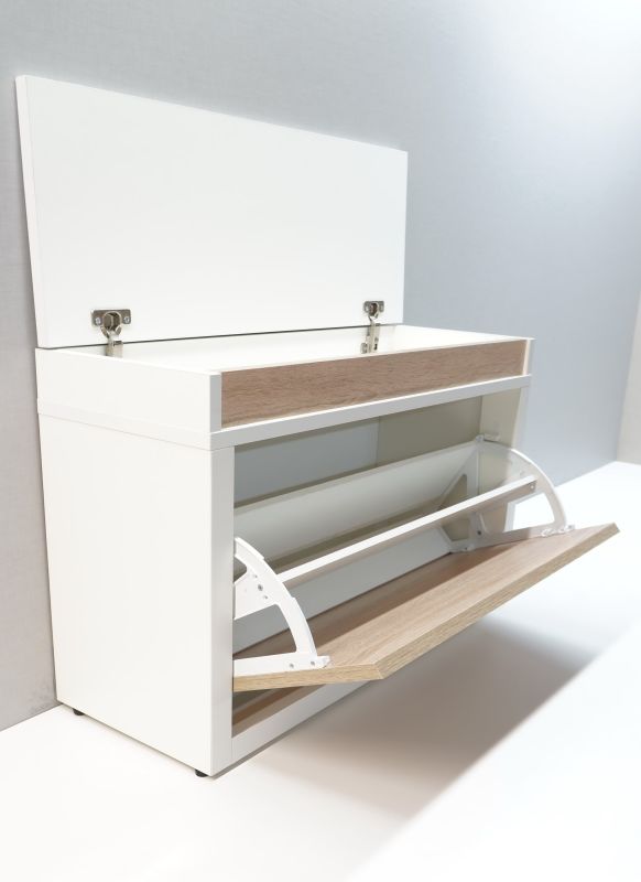 Тумба для обуви Анрат Элана 1к.80 (белый-дуб сонома)