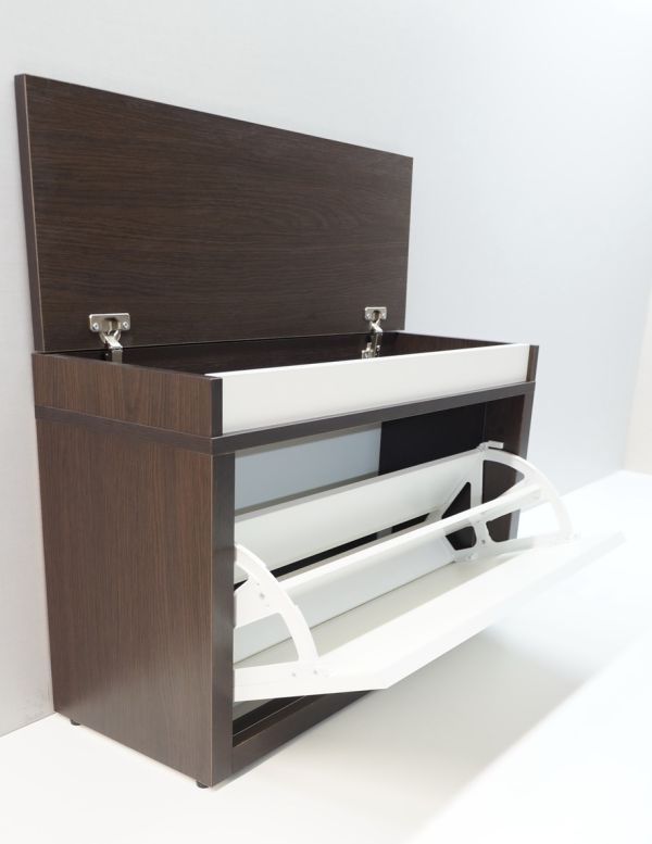 Тумба для обуви Анрат Элана 1к.80 (венге магия-белый)