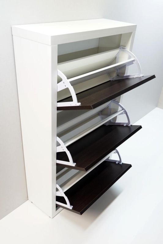 Тумба для обуви Анрат Элана 3.70 (белый-венге магия)