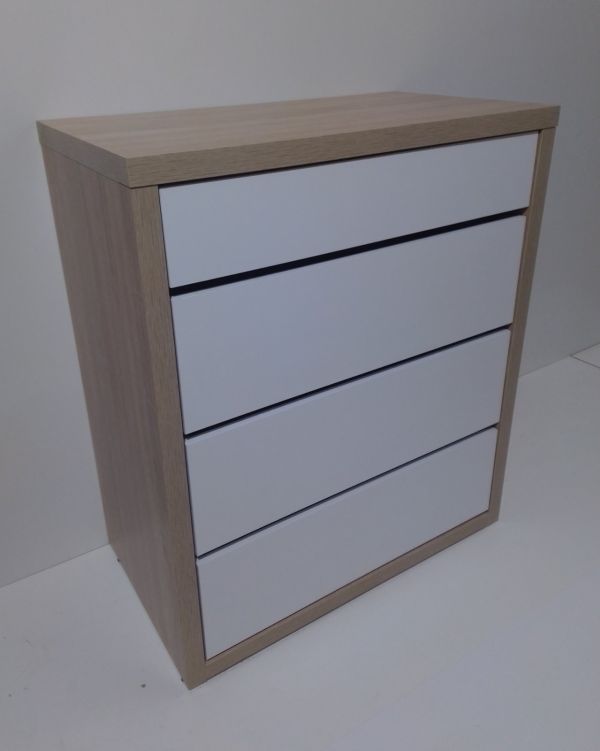 Комод  Анрат К 700 корпус-дуб сонома, фасад белый, ширина 70 см