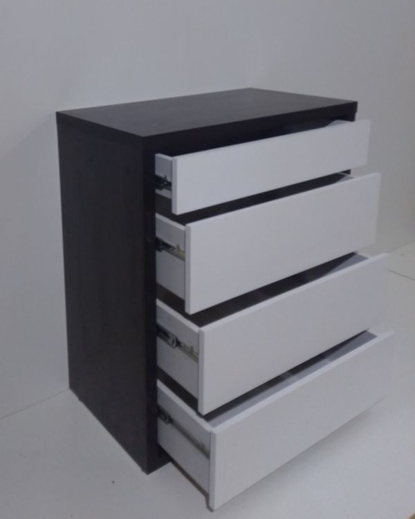 Комод  Анрат К 600  корпус-венге магия, фасад белый, ширина 60 см